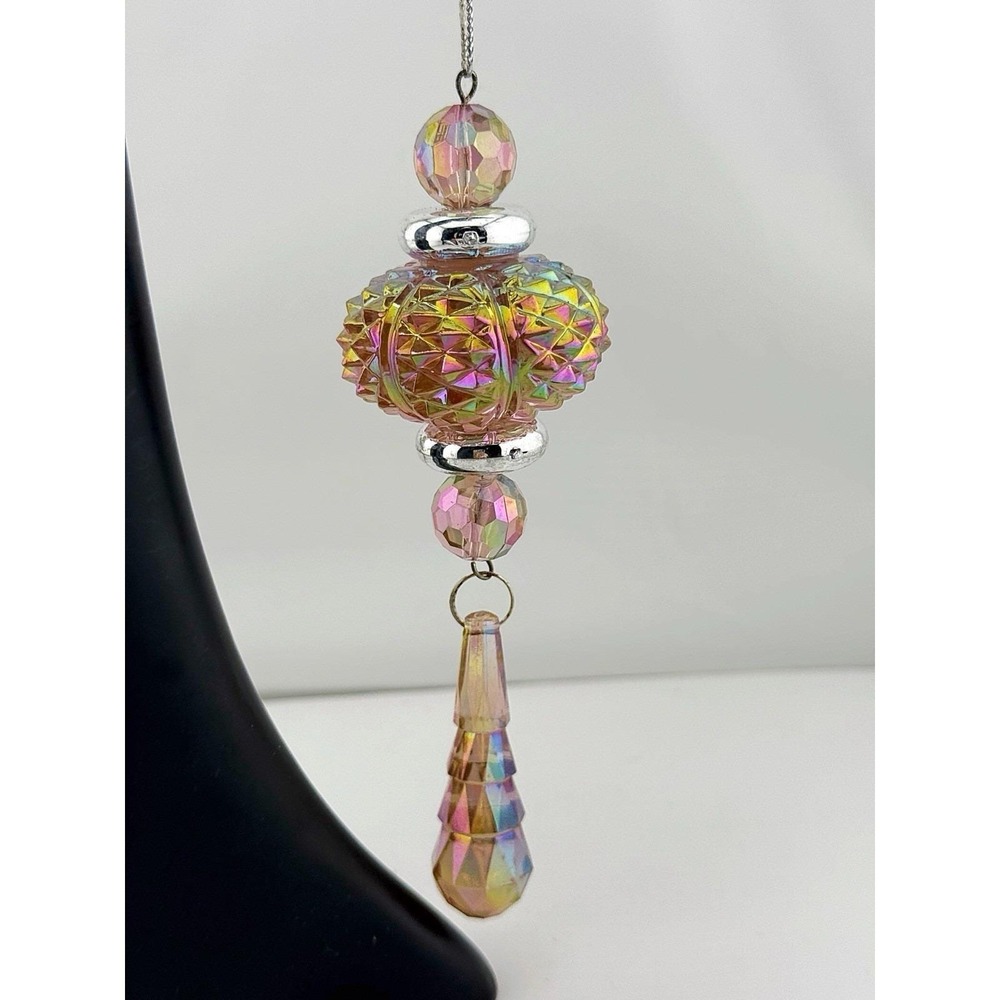 Victorian Pinkish Acrylic Ornament, Can Also Be A Sun Catcher 6"L